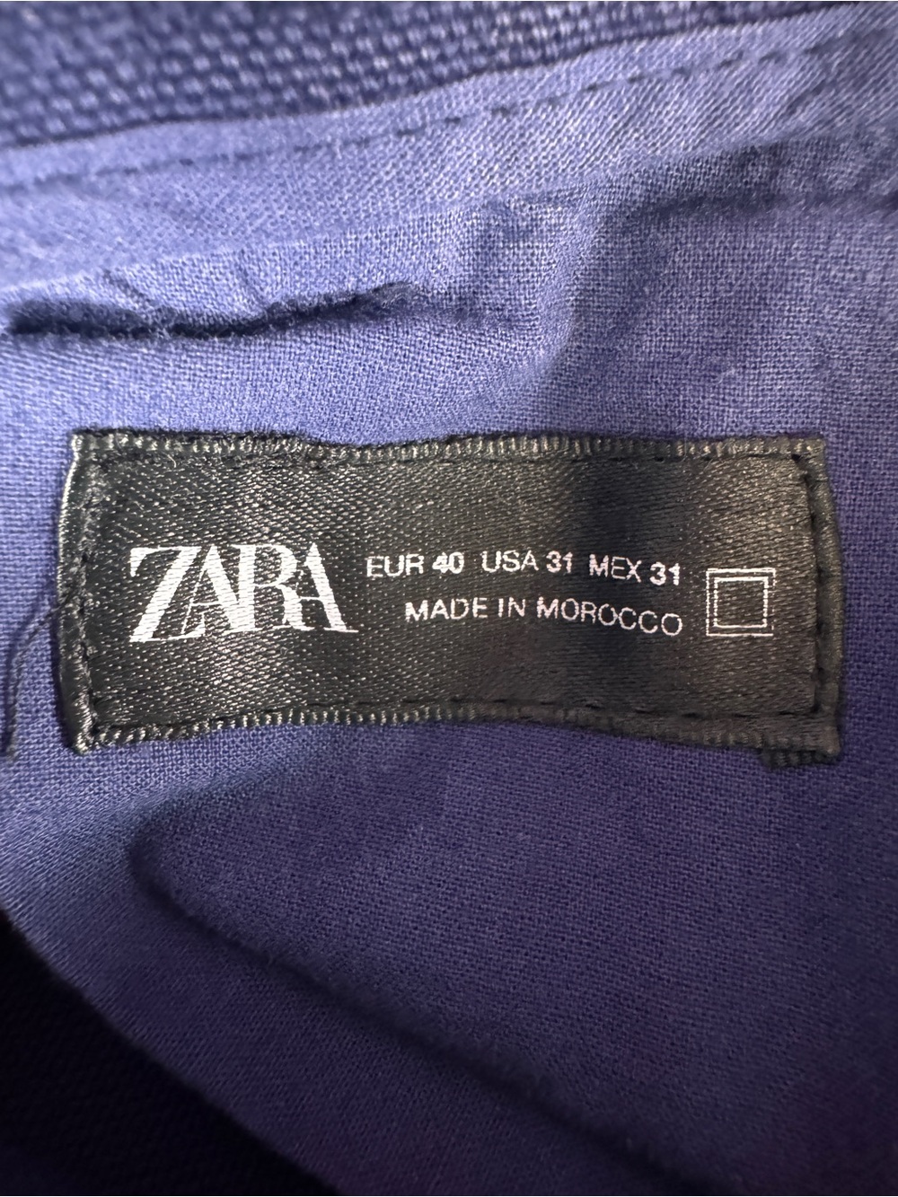 Zara Men’s Size 31 Blue Cargo Shorts Utility Workwear Multi Pocket - Picture 3 of 5
